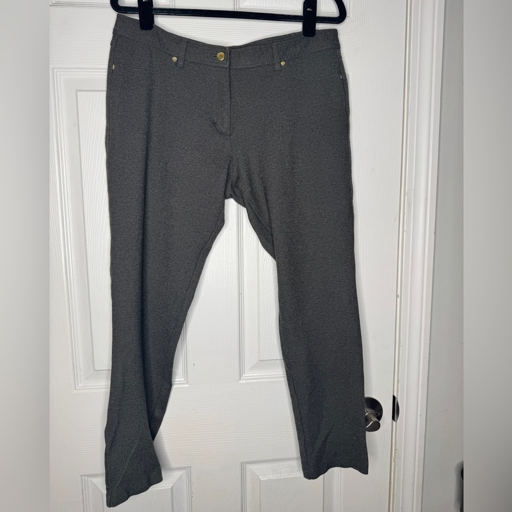 J.‎ MCLAUGHLIN Heathered Gray Becca Pullon Skinny Pants Size 10